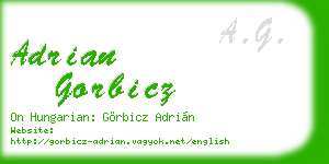 adrian gorbicz business card